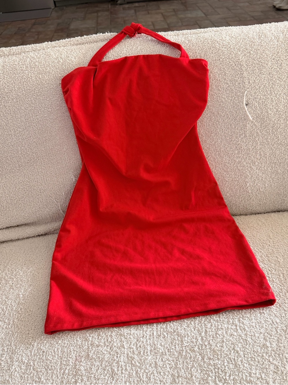 wild fable Bright Red Halter Mini Dress